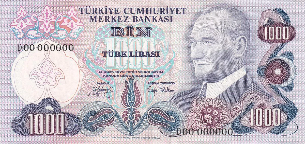 1000 Türk Lirası (E6-Tertip II)
